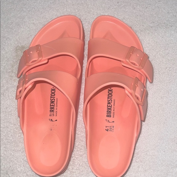 Birkenstock Shoes - Birkenstock Arizona EVA Coral Pink Double-Strap Sandals